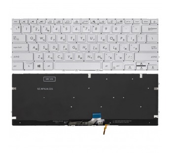 Клавиатура Asus ZenBook 14 UX434DA серебро с подсветкой#2161978