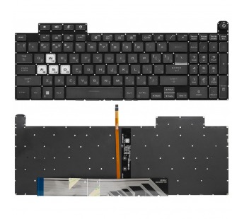 Клавиатура для Asus TUF Gaming A15 FA507NU черная с RGB подсветкой#2162476