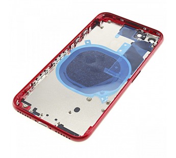 Задняя крышка для iPhone SE (2020) (красный) в сборе, ориг#2165057
