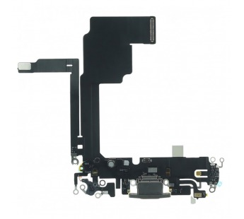 Шлейф для iPhone 15 Pro + разъем зарядки + микрофон (титан), оригинал(снятый)#2162556