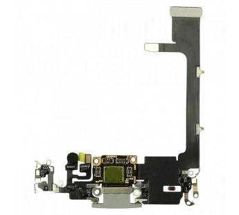 Шлейф для iPhone 11 Pro + разъем зарядки + микрофон (серый), JCID#2162586