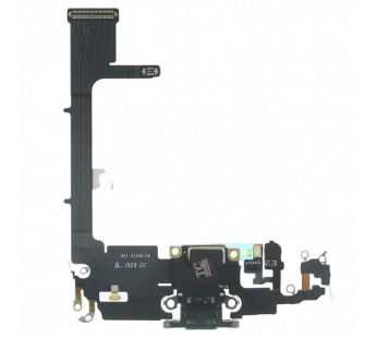 Шлейф для iPhone 11 Pro + разъем зарядки + микрофон (зеленый),оригинал (снятый)#2162578