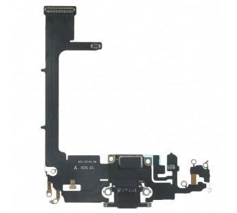 Шлейф для iPhone 11 Pro + разъем зарядки + микрофон (серый),оригинал (снятый)#2162574