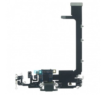 Шлейф для iPhone 11 Pro Max + разъем зарядки + микрофон (зеленый),оригинал (снятый)#2162571