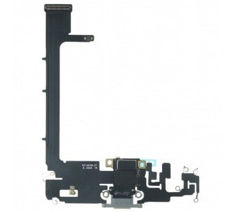 Шлейф для iPhone 11 Pro Max + разъем зарядки + микрофон (серебро),оригинал (снятый)#2162570