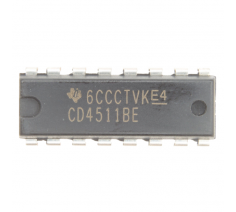Драйвер индикаторов TI CD4511BE (DIP-16) Драйвер/декодерсемисегментного индикатора#2163190