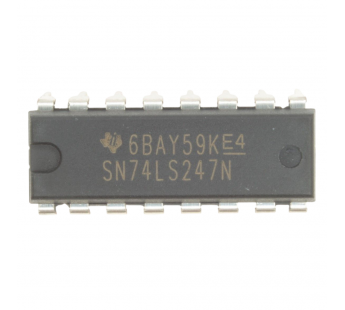 Драйвер индикаторов TI SN74LS247N (DIP-16) Драйвер/декодерсемисегментного индикатора#2163188