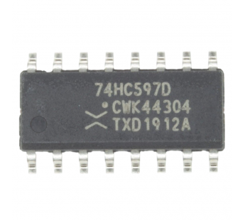 Логические микросхемы Nexperia 74HC597D (SO-16) Сдвиговый регистр8-раз.#2163206