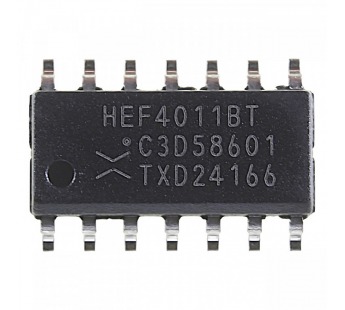 Логические микросхемы NXP HEF4011BT (SO-14) Логический элемент4И-НЕ#2163256