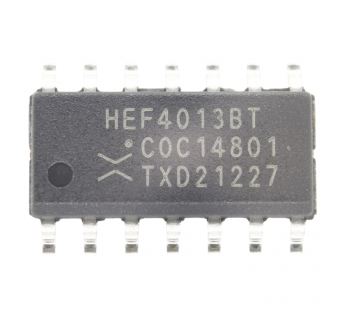 Логические микросхемы NXP HEF4013BT (SO-14) Сдвоенный D-триггер#2163255