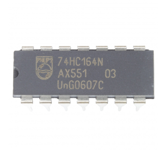 Логические микросхемы PHILIPS 74HC164N (DIP-14) Сдвиговый регистр8-раз.#2163248
