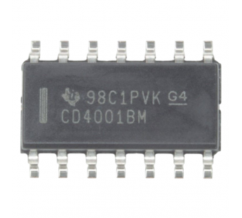 Логические микросхемы TI CD4001BM96 (SOIC-14) Логический элемент2ИЛИ-НЕ#2163360