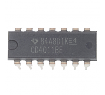 Логические микросхемы TI CD4011BE (DIP-14) Логический элемент 2И-НЕ#2163359