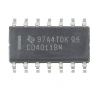 Логические микросхемы TI CD4011BM96 (SO-14) Логический элемент2И-НЕ#2163358