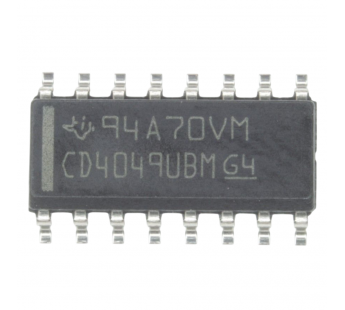 Логические микросхемы TI CD4049UBDR (SO-16) Логический элемент НЕ#2163354