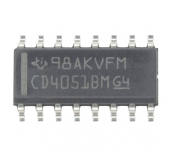 Логические микросхемы TI CD4051BM96 (SO-16) Аналоговыймультиплексор#2163352