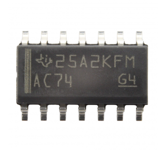 Логические микросхемы TI SN74AC74DR (SO-14) D-триггер 2-канала#2163471