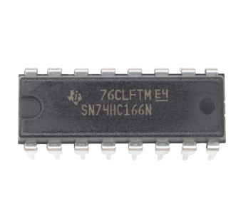 Логические микросхемы TI SN74HC166N (DIP-16) Сдвиговый регистр8-бит#2163458