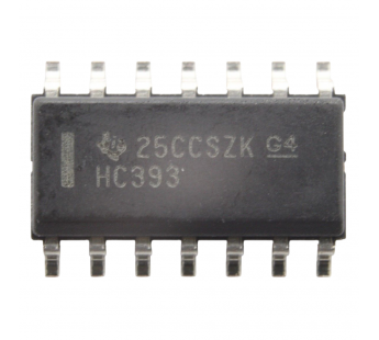 Логические микросхемы TI SN74HC393DR (SO-14) Счетчик 4-бита 2канала#2163456