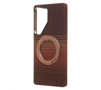 Чехол-накладка Luxo Creative PC с подставкой для "Samsung Galaxy S25 Ultra" (LF113) (brown) (245245)#2165755
