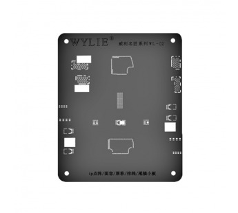Трафарет WYLIE WL-02 для ремонта Face ID и нижнего шлейфа iPhoneX/XR/XS/XS Max/11/11 Pro/11 Pro Max#2163388