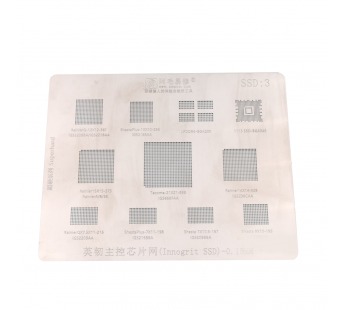 Трафарет BGARainierQ-12x12-361/7.5x11-216/ShastaPlus-10x10-256/7x11-198/Rainier-15x15-575/14x14-528/LPDDR4-BGA200/1113SSD-BGA345/Tacoma-21x21-899/Shasta-7x10.5-187/9x10-195 (SSD:3)AMAOE#2163364