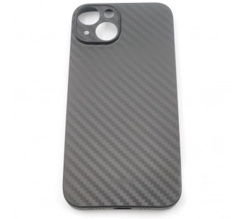Задняя накладка для iPhone 13 mini (карбон, ультратонкая, с защитойкамеры, защита от отпечатков пальцев), черная (Air Carbon) (Full Case))KZDOO#2164248