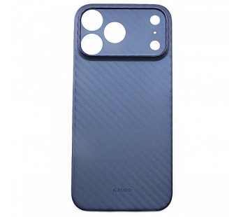 Задняя накладка для iPhone 17 Pro Max (карбон, ультратонкая, сзащитой камеры, защита от отпечатков пальцев), синяя (Air Carbon) (FullCase) KZDOO#2164224