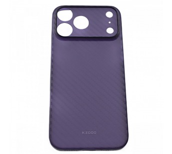 Задняя накладка для iPhone 17 Pro Max (карбон, ультратонкая, сзащитой камеры, защита от отпечатков пальцев), фиолетовая (Air Carbon)(Full Case) KZDOO#2164223