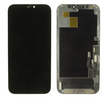 Дисплей для iPhone 12/12 Pro + тачскрин + рамка (черный), SOFT OLEDJK (шлейф IC)#2166955