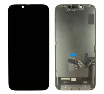 Дисплей для iPhone 14 + тачскрин + рамка (черный), SOFT OLED JK(шлейф IC)#2166926