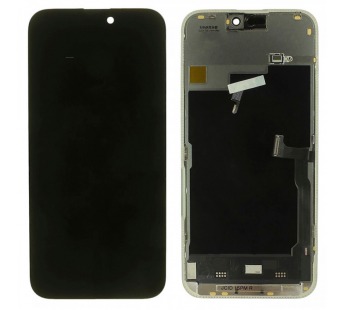Дисплей для iPhone 15 Pro Max + тачскрин + рамка (черный), SOFTOLED JCID (шлейф IC) 120Hz#2166918