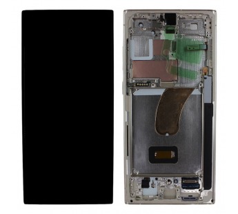 Дисплей для Samsung SM-S918 Galaxy S23 Ultra 5G + тачскрин + рамка(бежевый), ОРИГ100%#2179820