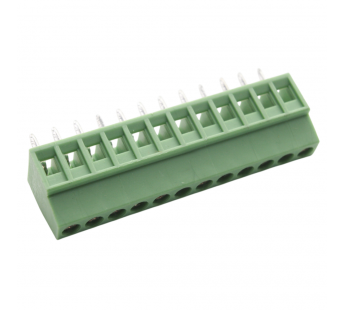 Винтовые клеммники KAIFENG KF120-2.54-12P-1G (Зеленый) Винтовойклеммник на плату 12 конт. шаг 2,54мм 130В 8А#2170919