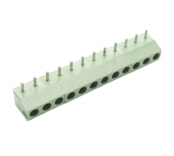 Винтовые клеммники KAIFENG KF396R-3.96-12P-1G (Зеленый) Винтовойклеммник на плату угловой 12 конт. шаг 3,96мм 130В 10А#2171373
