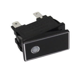Клавишные переключатели LANBOO LBCX ПереключательLBCX2810.5-H202/R220V/PC(L) черный с индикатором 220В ON-OFFDPST 250В 16А (красный) пластик#2171686