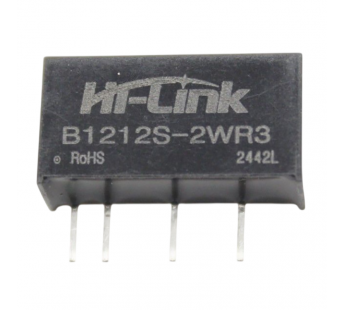 Модули питания Hi-Link B1212S-2WR3 Модуль DC-DC преобразователь сгальванической развязкой Uвх=12В Uвых=12В Pвых=2Вт#2165572