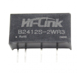 Модули питания Hi-Link B2412S-2WR3 Модуль DC-DC преобразователь сгальванической развязкой Uвх=24В Uвых=12В Pвых=2Вт#2165569