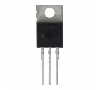 Полевые транзисторы INFINEON IPP60R190P6 (TO-220)/6R190P6 Полевойтранзистор N-MOSFET 650В 57А#2167255