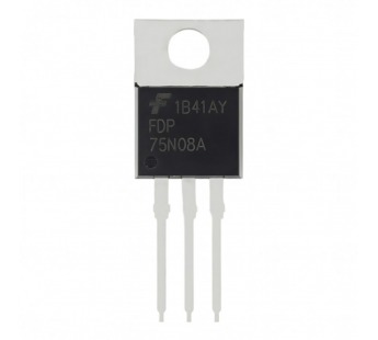 Полевые транзисторы ONS FDP75N08A (TO-220) Полевой транзисторN-MOSFET 75В 75А#2169066
