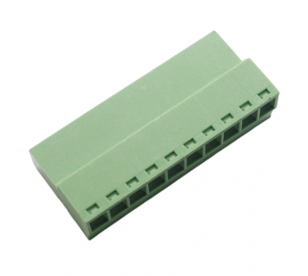 Разъемные клеммники KAIFENG KF12EKR-3.81-10P-1G (Зеленый)Разъемный клеммник на кабель 10 конт. шаг 3,81мм 250В 7А#2169462