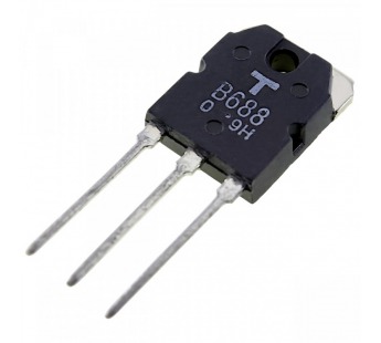 Биполярные транзисторы TOSHIBA 2SB688-O (TO-3P) Биполярныйтранзистор PNP 120В 8А hFE=80-160#2170107