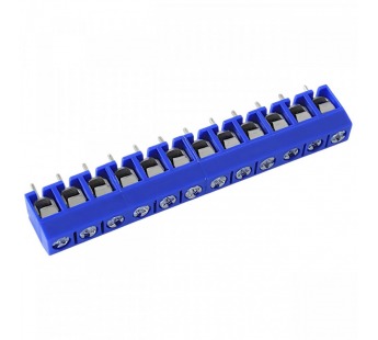 Винтовые клеммники KAIFENG KF302-5.0-12P-1B (Синий) Винтовойклеммник на плату 12 конт. шаг 5мм 250В 17,5А#2171011