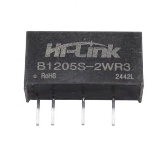 Модули питания Hi-Link B1205S-2WR3 Модуль DC-DC преобразователь сгальванической развязкой Uвх=12В Uвых=5В Pвых=2Вт#2165574