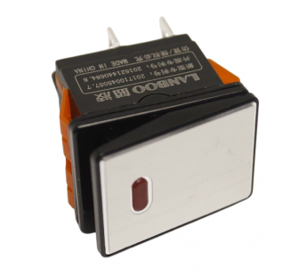 Клавишные переключатели LANBOO LBCX ПереключательLBCX2822/Y202/R220V/PC65(L) серебряный с индикатором 220В ON-OFFDPST 250В 20А (красный) пластик#2171672
