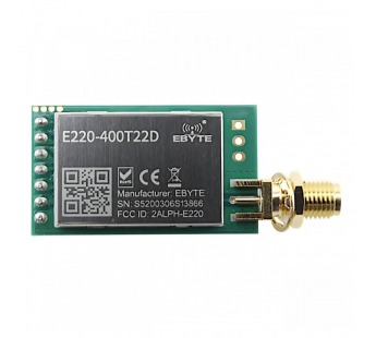 Модули беспроводные, радио EBYTE LLCC68 Модуль E220-400T22Dцифрового трансивера LoRa с UART интерфейсом F=410-493МГц U=3,3В22dBm SMA-K (160мВт)#2165303