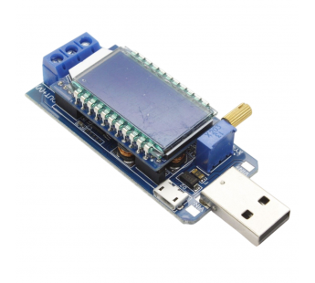 Модули питания NONAME DC-DC USB/microUSB Модуль Step-Up/DownDC-DC преобразователь Uвх=5В Uвых=1,2-24В с цифровым индикаторомнапряжения и тока#2165871