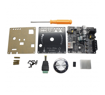 Модули аудио Wuzhi Audio TPA3116D2+AC23BP0K587-25A4 МодульZK-502H УНЧ D-класса 2x50Вт 4 Ом Uпит=9-24В, MP3 с приемникомBluetooth 5.0, AUX#2165311
