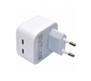 Сетевой адаптер питания DENMEN DC20 2USB-C PD 35W (белый)#2167021