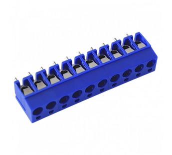 Винтовые клеммники KAIFENG KF300V-5.0-10P-1B (Синий) Винтовойклеммник на плату 10 конт. шаг 5мм 250В 24А#2170942